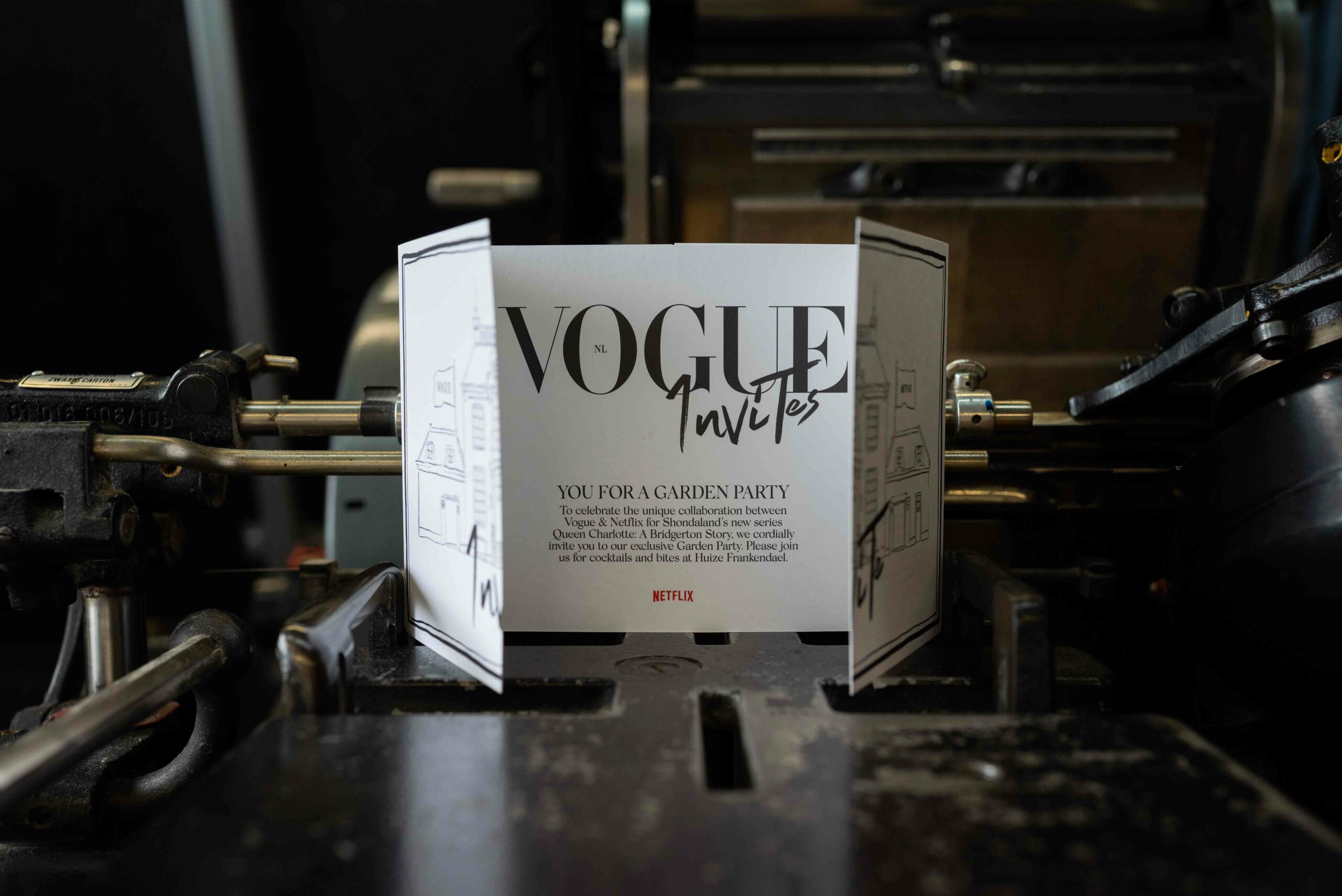 Luxe luikvouw Uitnodiging Vogue & Netfllix